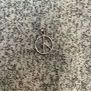 Silver peace sign ☮️ pendant